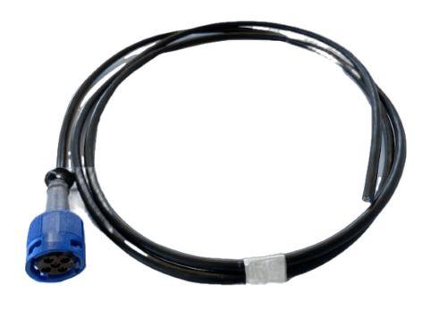 Kabel med 5-pol stik blå, 2,0m 5x0,75