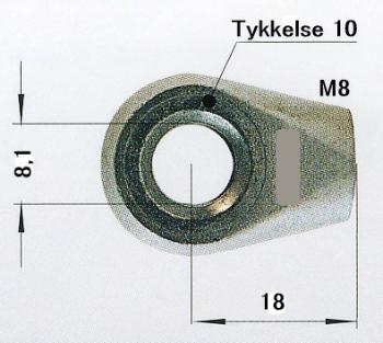 Øje 8,1-10x18-M8 til GF10/22 Zink (212781)