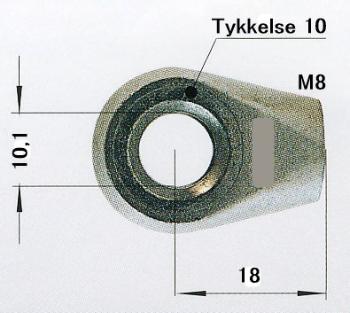 Øje 10,1-10x18-M8 til GF10/22 Zink (280933)