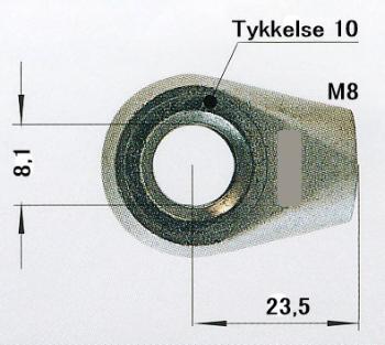 Øje 8,1-10x23,5-M8 til GF10/22 Zink (280873)