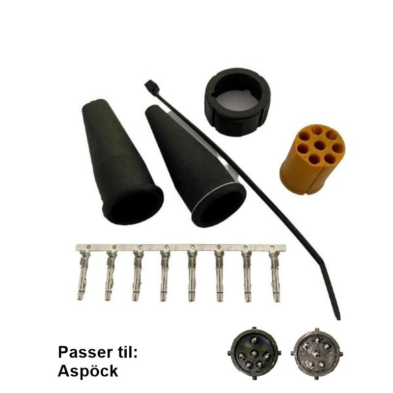 Stik 8-pol gul Aspöck OE 15-0821-507