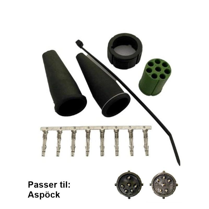 Stik 8-pol grøn Aspöck OE 15-0822-507