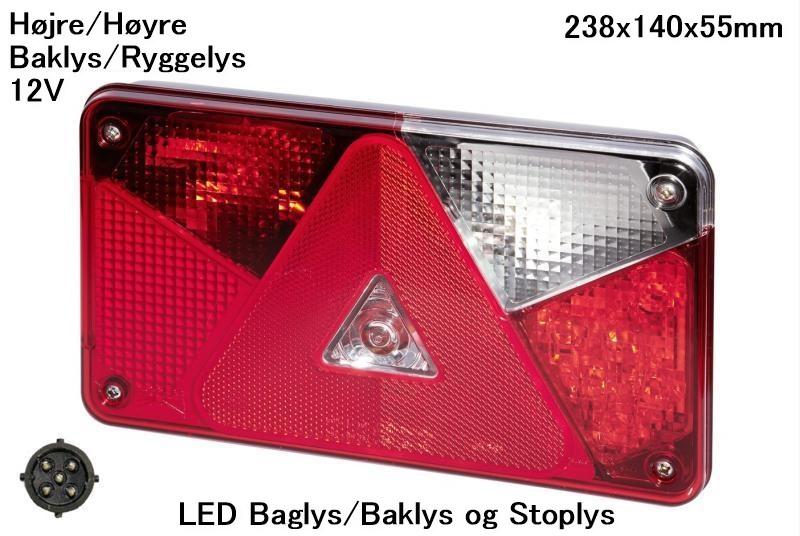 Baglygte Aspöck Multipoint 5 LED højre baklys 5-pol stik