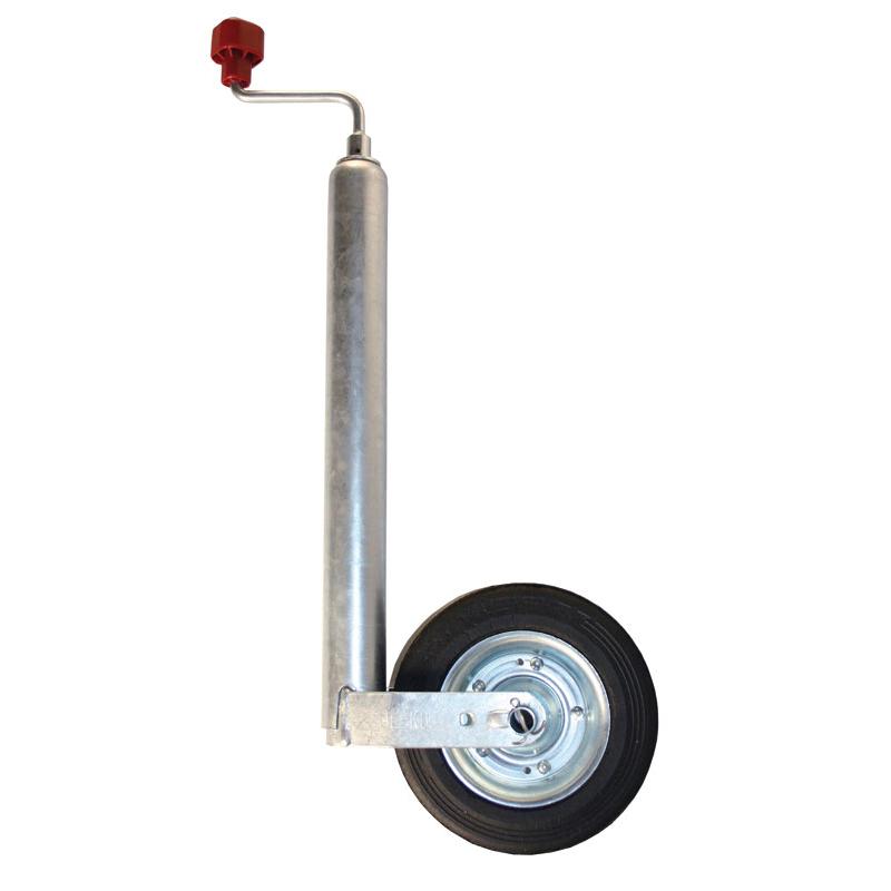 Støttehjul Ø48mm 150Kg AL-KO Plus, 200x50mm hjul gummi/stål