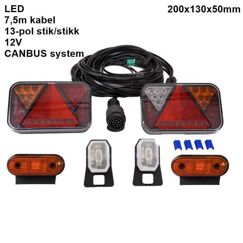 Lygtesæt LED Fristom FT-270 CANBUS 7,5m 12V 13-pol