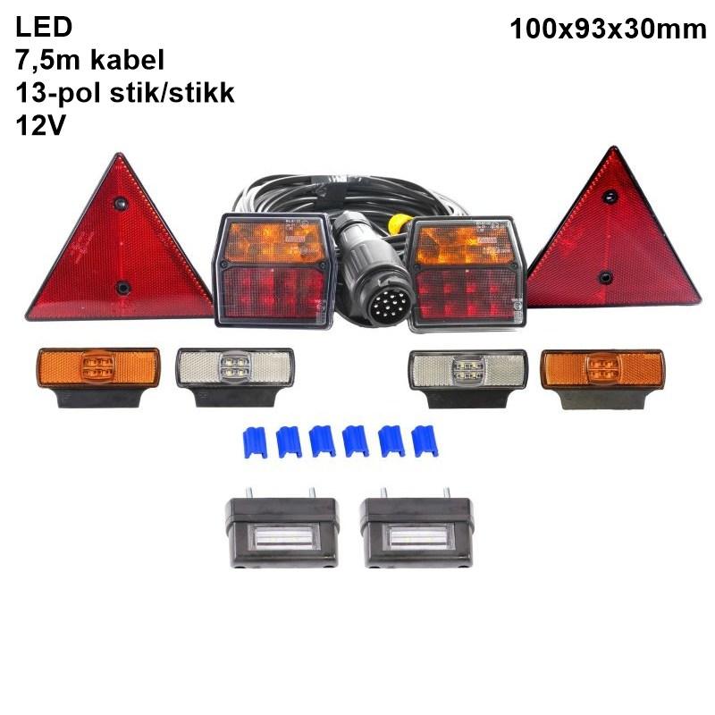 Lygtesæt LED Fristom FT-222 7,5m 12V 13-pol