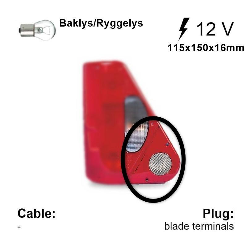 Baglygte Jokon 2000 W 12V baklys