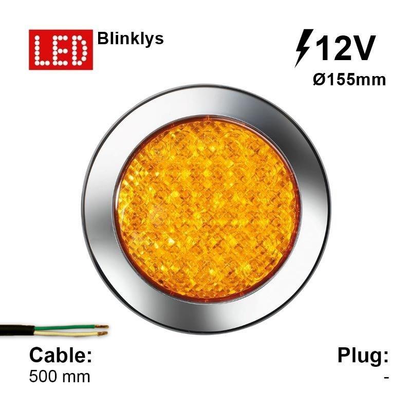 Baglygte LED Jokon 735 BL 12V blinklys 0,5m kabel, udgår (Lagersalg)