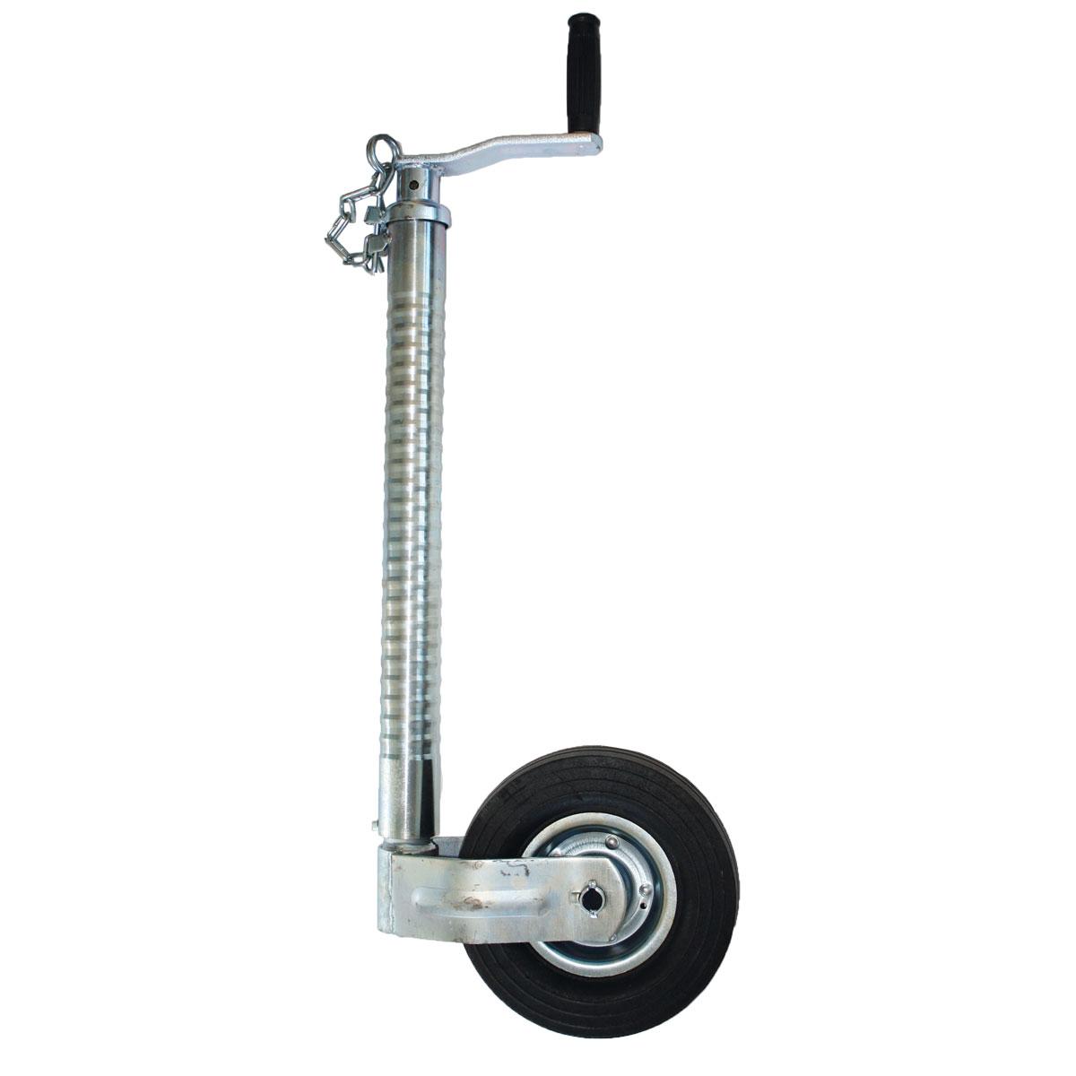 Støttehjul Ø48mm 200Kg Knott/Ifor W. rillet, smal, 200x60mm hjul gummi/stål
