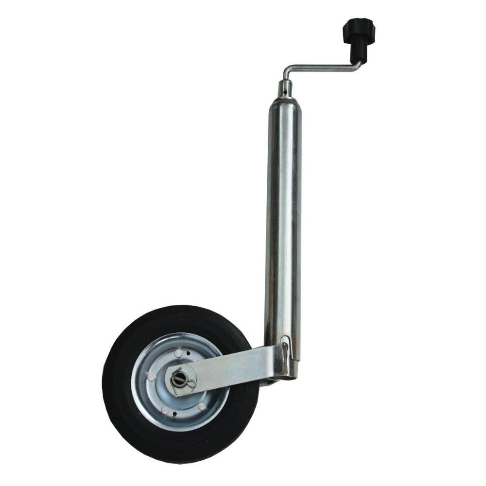 Støttehjul Ø48mm 150Kg Knott, 200x50mm hjul gummi/stål