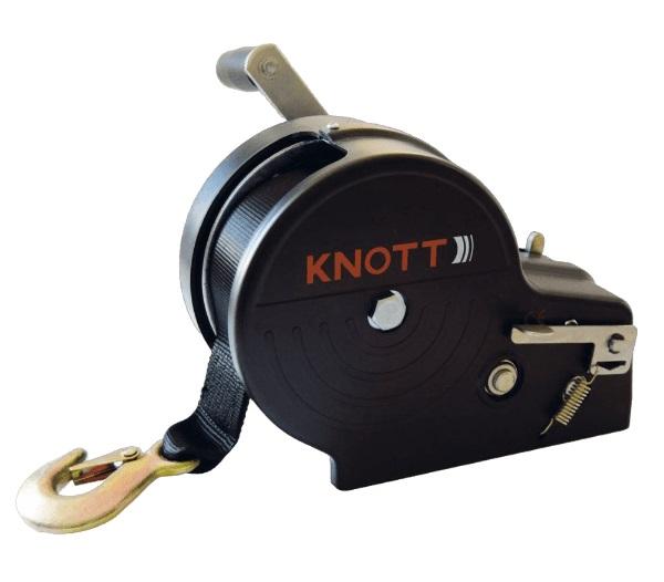 Trækspil 0450Kg manuel Knott WAF450 med friløb, med bånd: 50mm x 7m